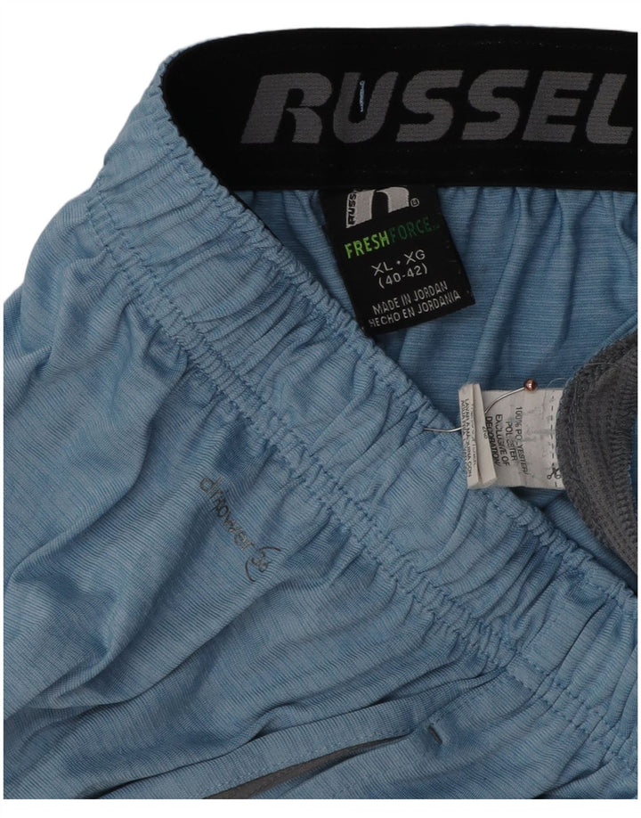 RUSSELL ATHLETIC Pantalones cortos deportivos para hombre XL Azul Colorblock Poliéster