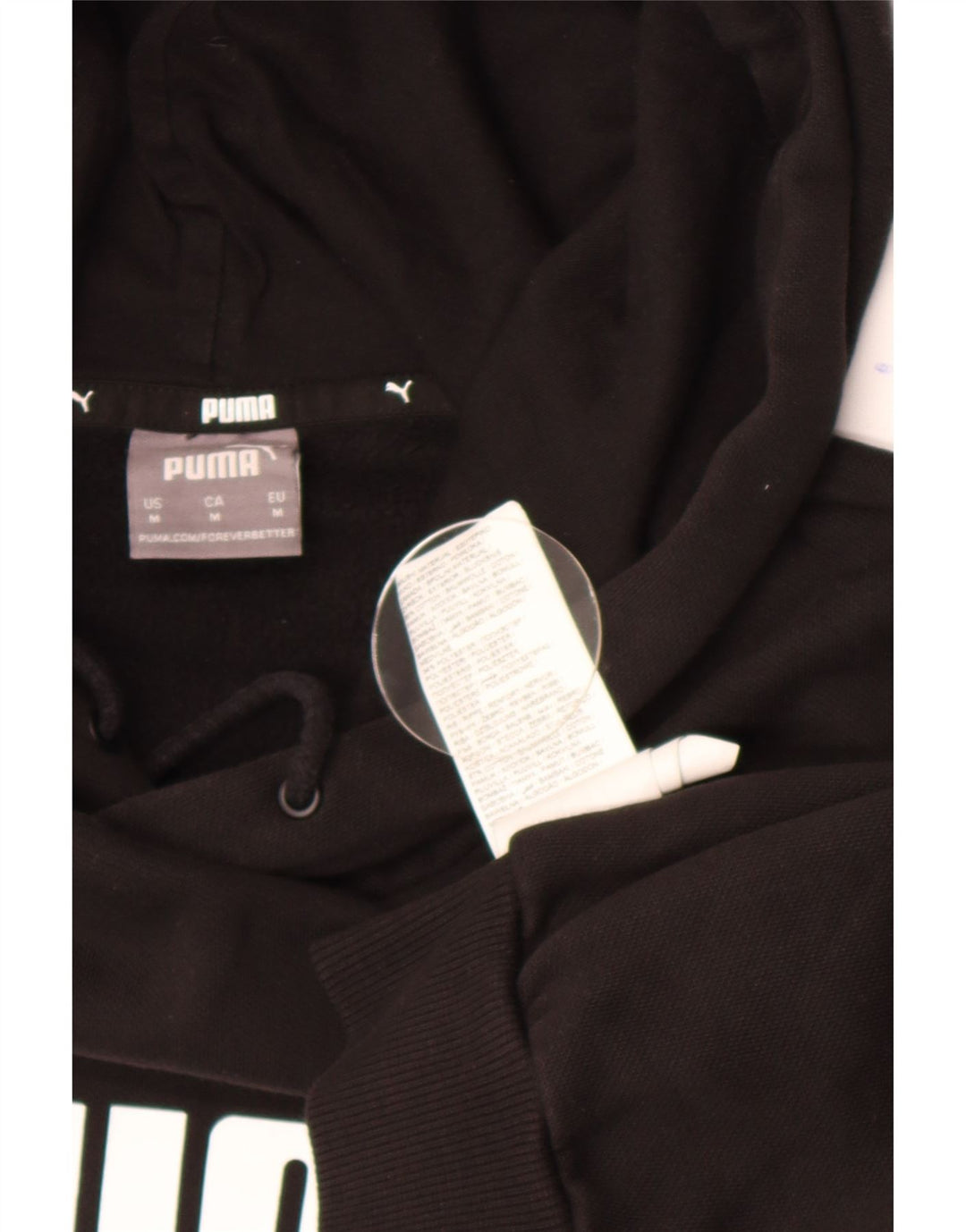 Puma Hombre Sudadera Con Capucha Gráfica Jersey De Algodón Negro Mediano