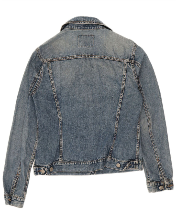 Sisley Chaqueta vaquera para mujer UK 10 Small Blue Cotton