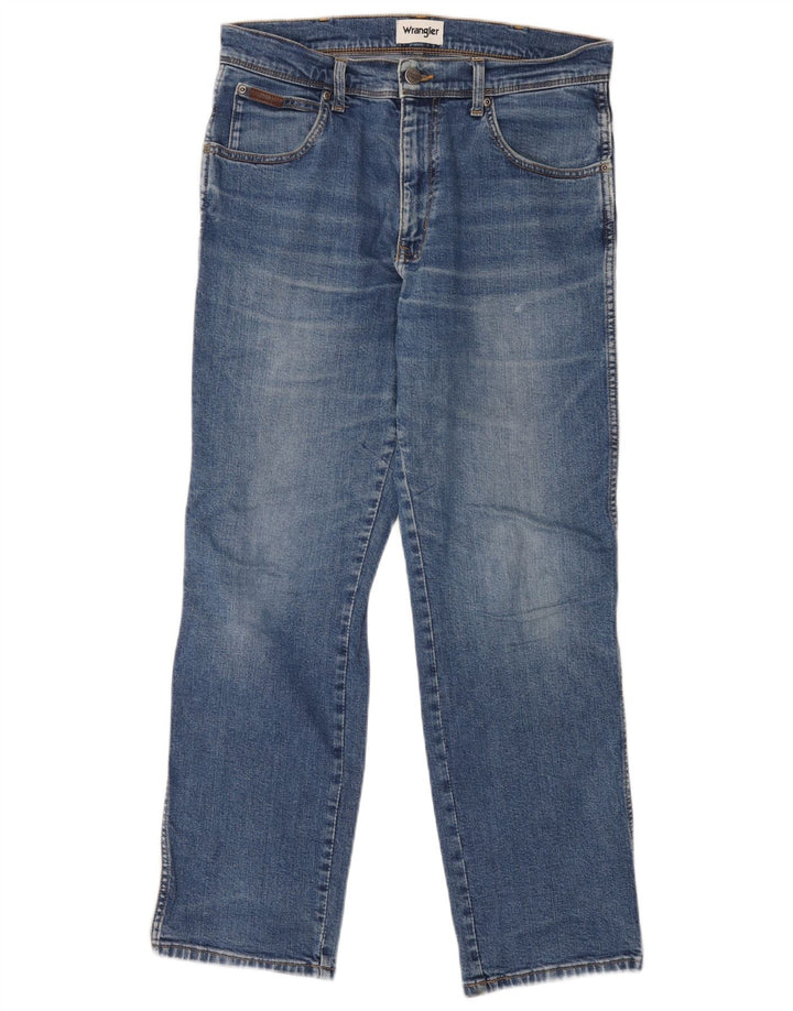 Wrangler Vaqueros Rectos Texas Para Hombre W33 L30 Algodón Azul