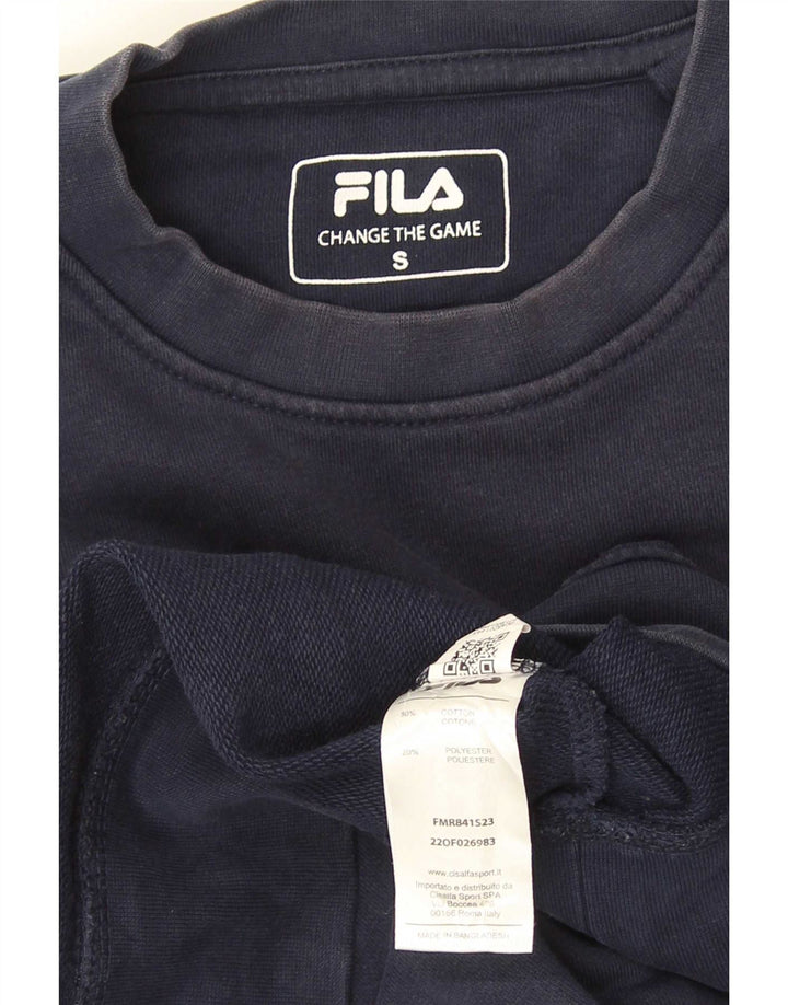 Fila Hombre Graphic Sudadera Jumper Small Azul Marino Algodón