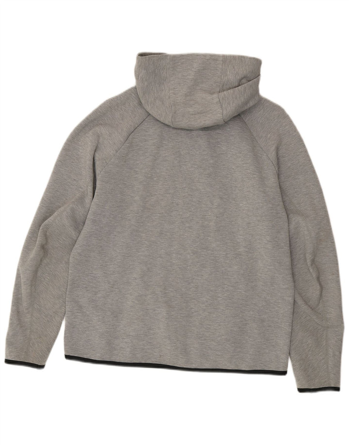 Nike - Sudadera con capucha y cremallera para hombre, algodón gris medio