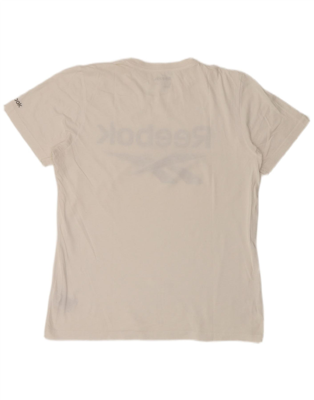 REEBOK Camiseta gráfica para hombre Top grande de algodón blanco