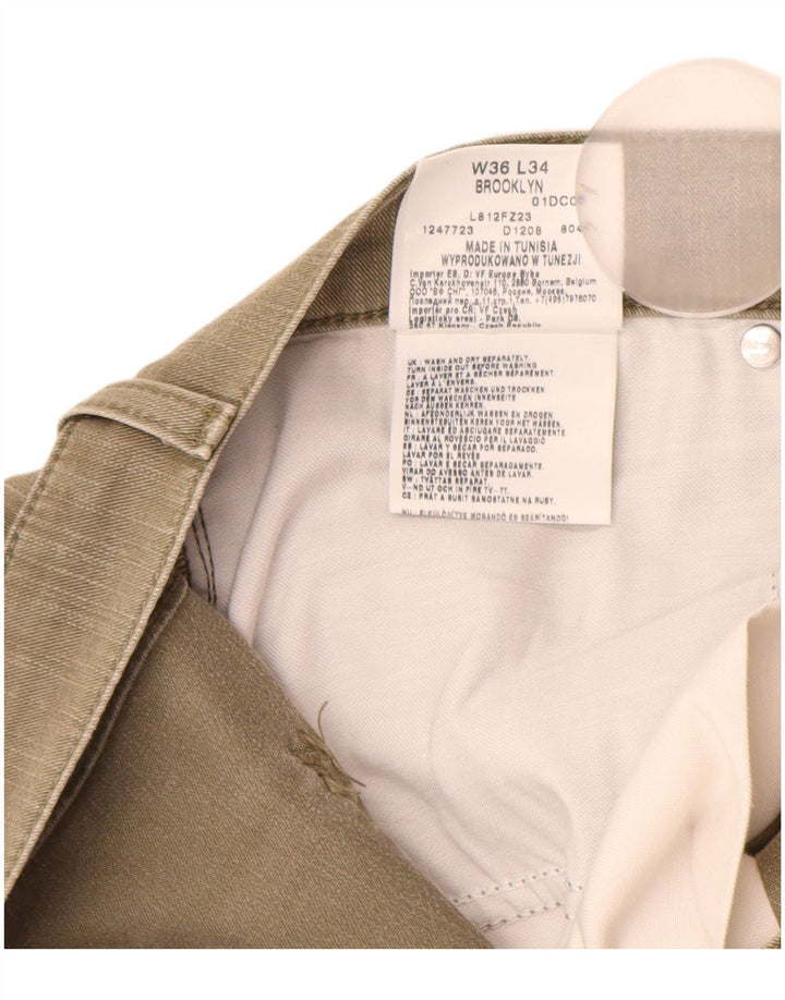 LEE Vaqueros rectos Brooklyn para hombre W36 L31 Algodón caqui