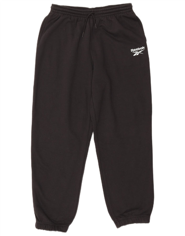 Reebok Pantalones de Chándal para Mujer Joggers UK 12/14 Mediano Negro Algodón