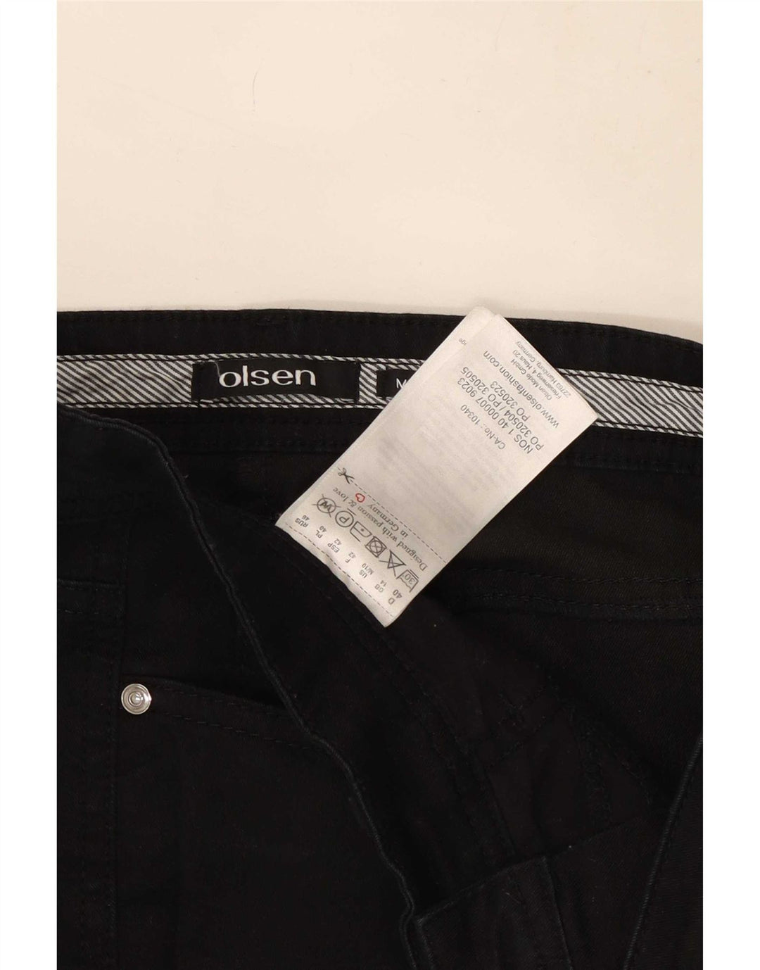 Olsen Vaqueros Slim para Mujer UK 14 Medium W30 L30 Negro