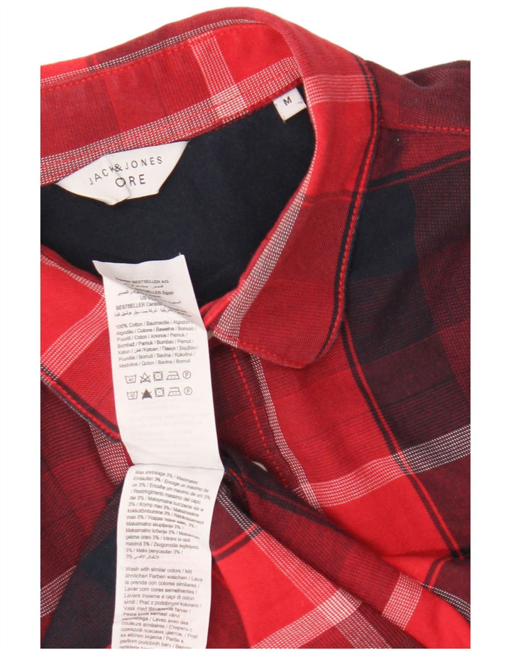Camisa Jack & Jones Hombre Medium Red Check Algodón