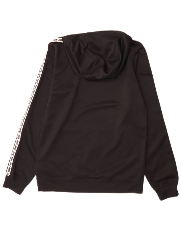 Nike - Sudadera con capucha gráfica para hombre, talla pequeña, poliéster negro