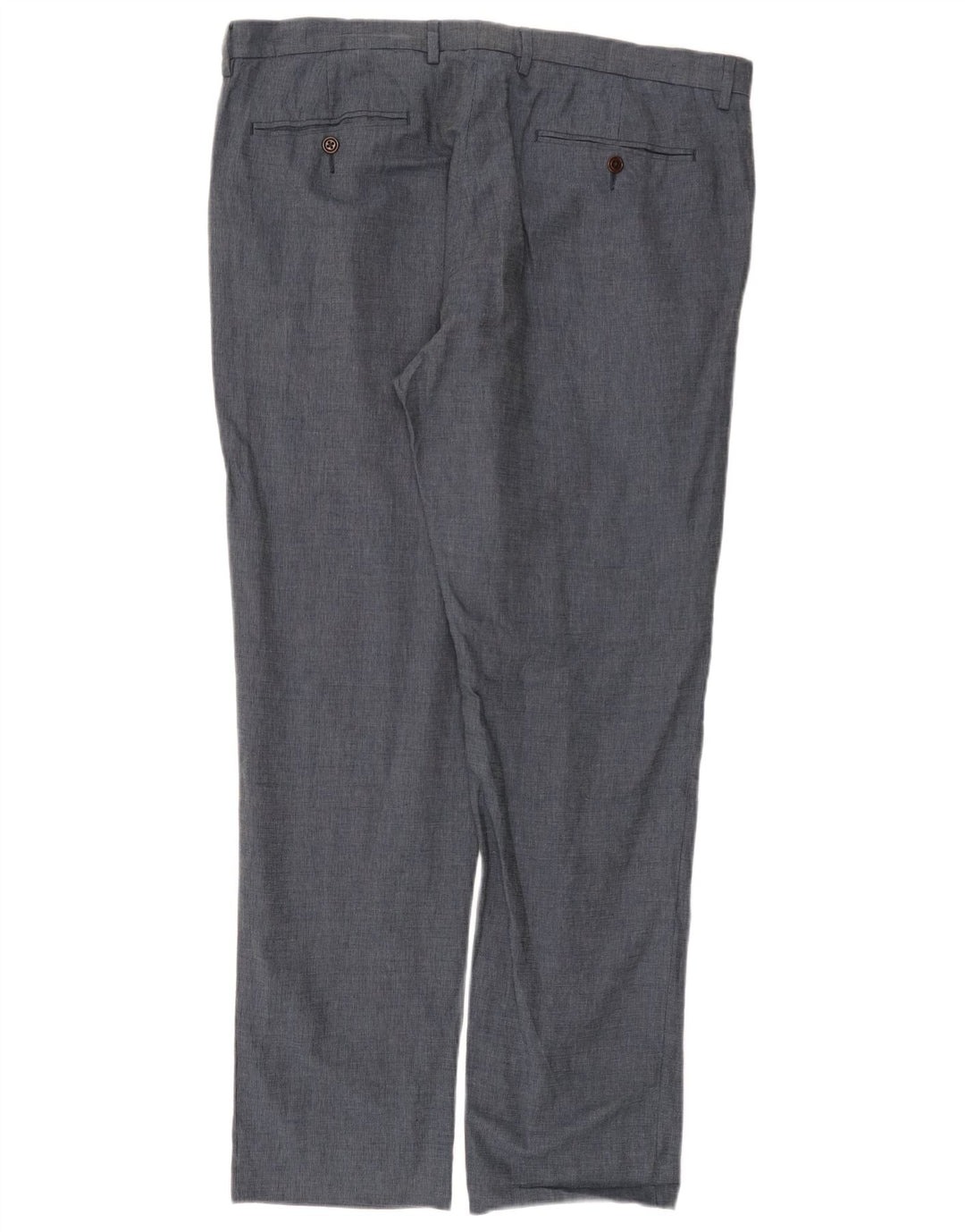 J. CREW Pantalón de traje recto BOWERY para hombre W36 L32 Lino azul marino