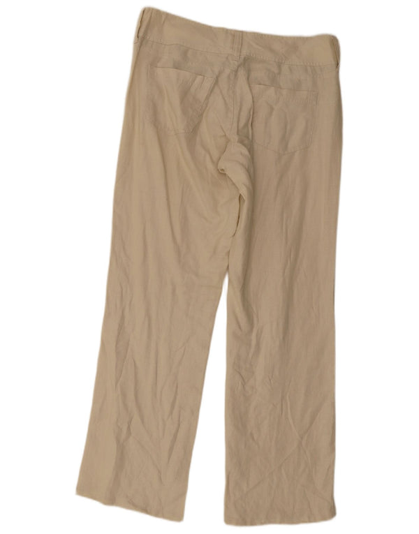 Massimo Dutti Pantalón Casual Recto Mujer EU 42 Large W32 L32 Beige