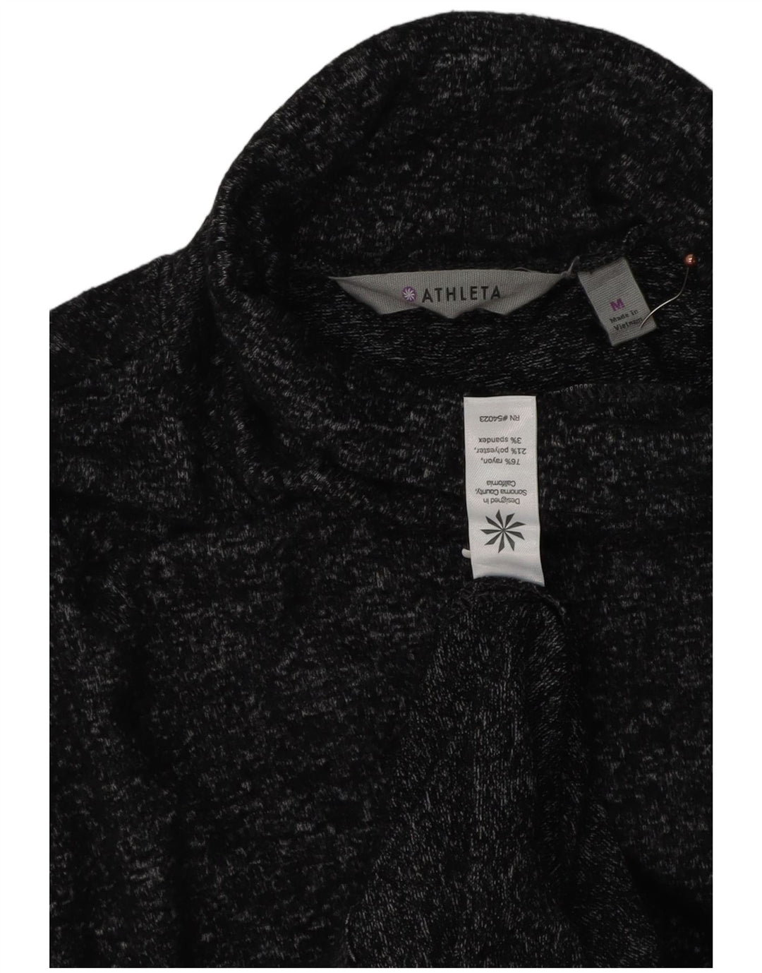 Athleta Vestido tipo jersey con cuello vuelto para mujer UK 44 Medio Rayón moteado azul marino