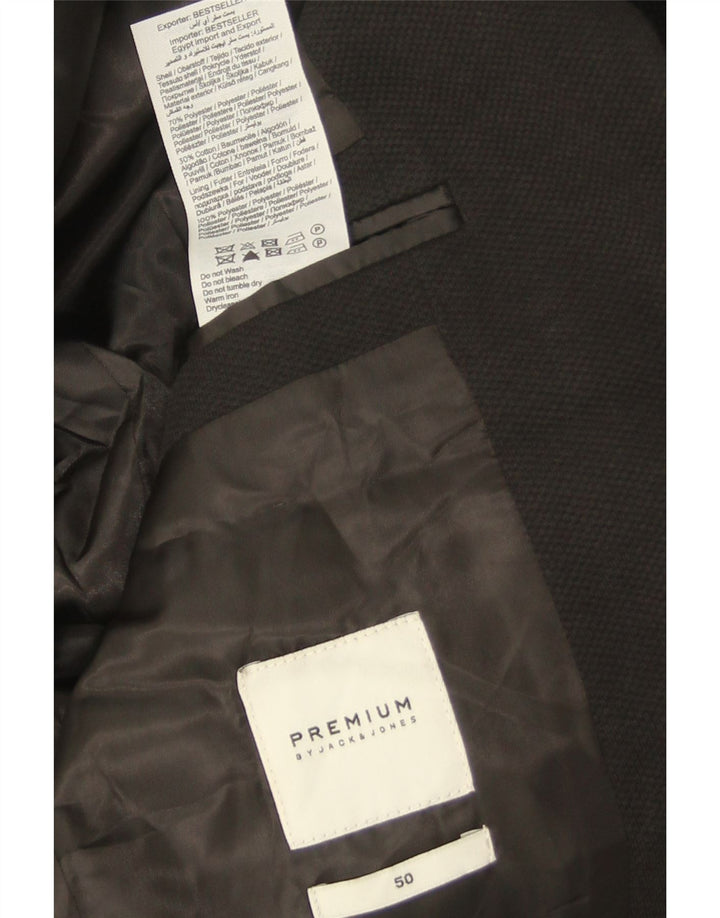 Jack & Jones Chaqueta tipo blazer de 2 botones para hombre EU 50 Grande Poliéster negro