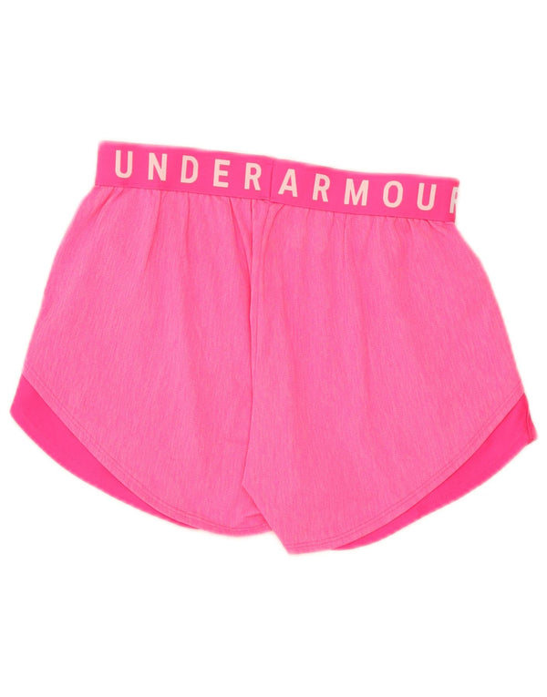 Under Armour Pantalones cortos deportivos gráficos para mujer UK 6 XS Poliéster rosa