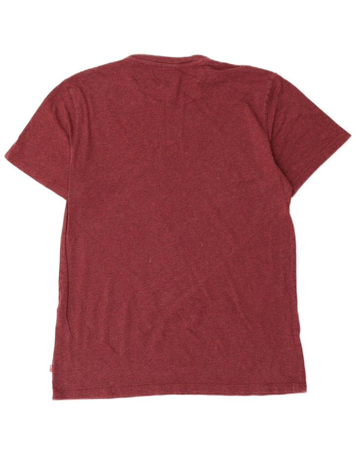 Levi's Camiseta gráfica para hombre Top grande granate moteado