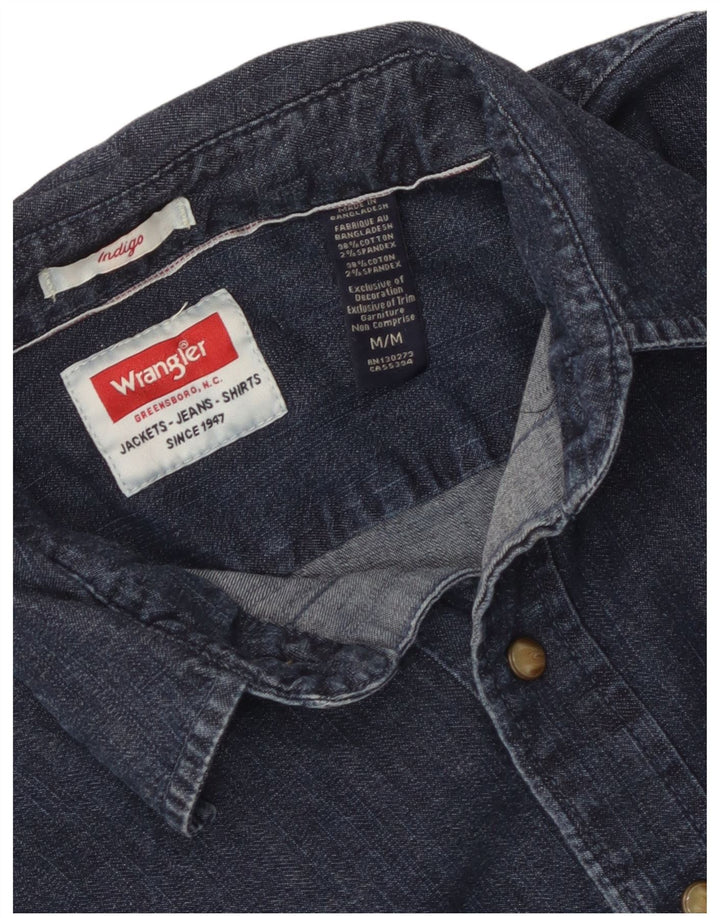 Wrangler Camisa Vaquera Indigo Hombre Algodón Azul Marino Mediano