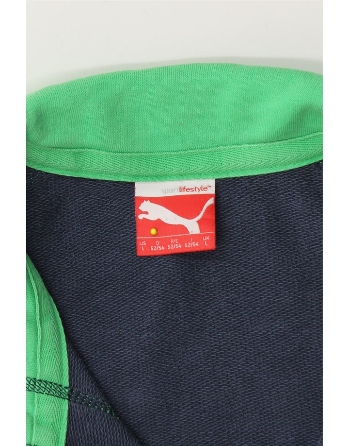 Puma Mens Chándal Top Chaqueta Grande Azul Marino