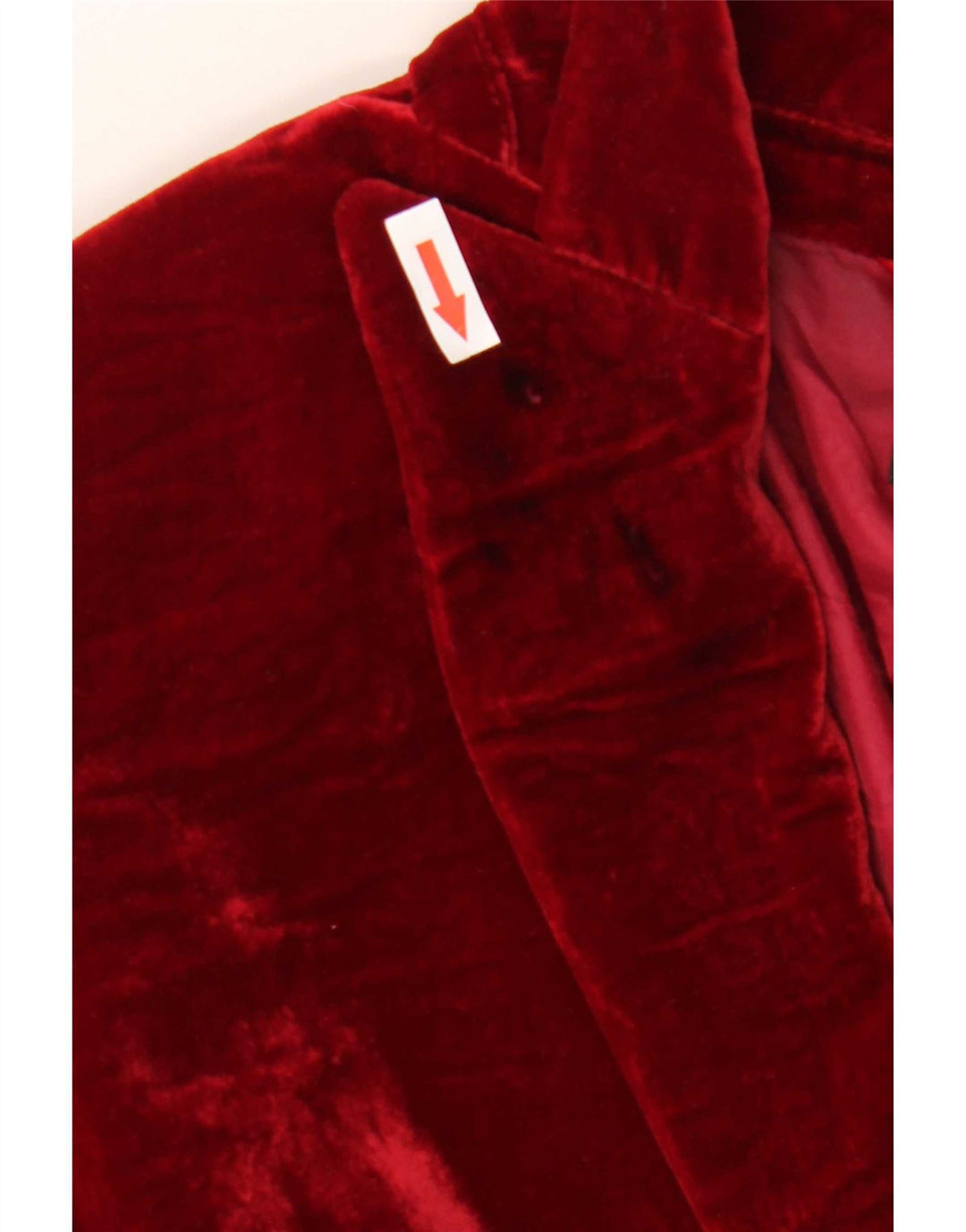 Massimo Dutti Blazer Mujer Terciopelo 1 Botón EU 44 XL Viscosa Roja
