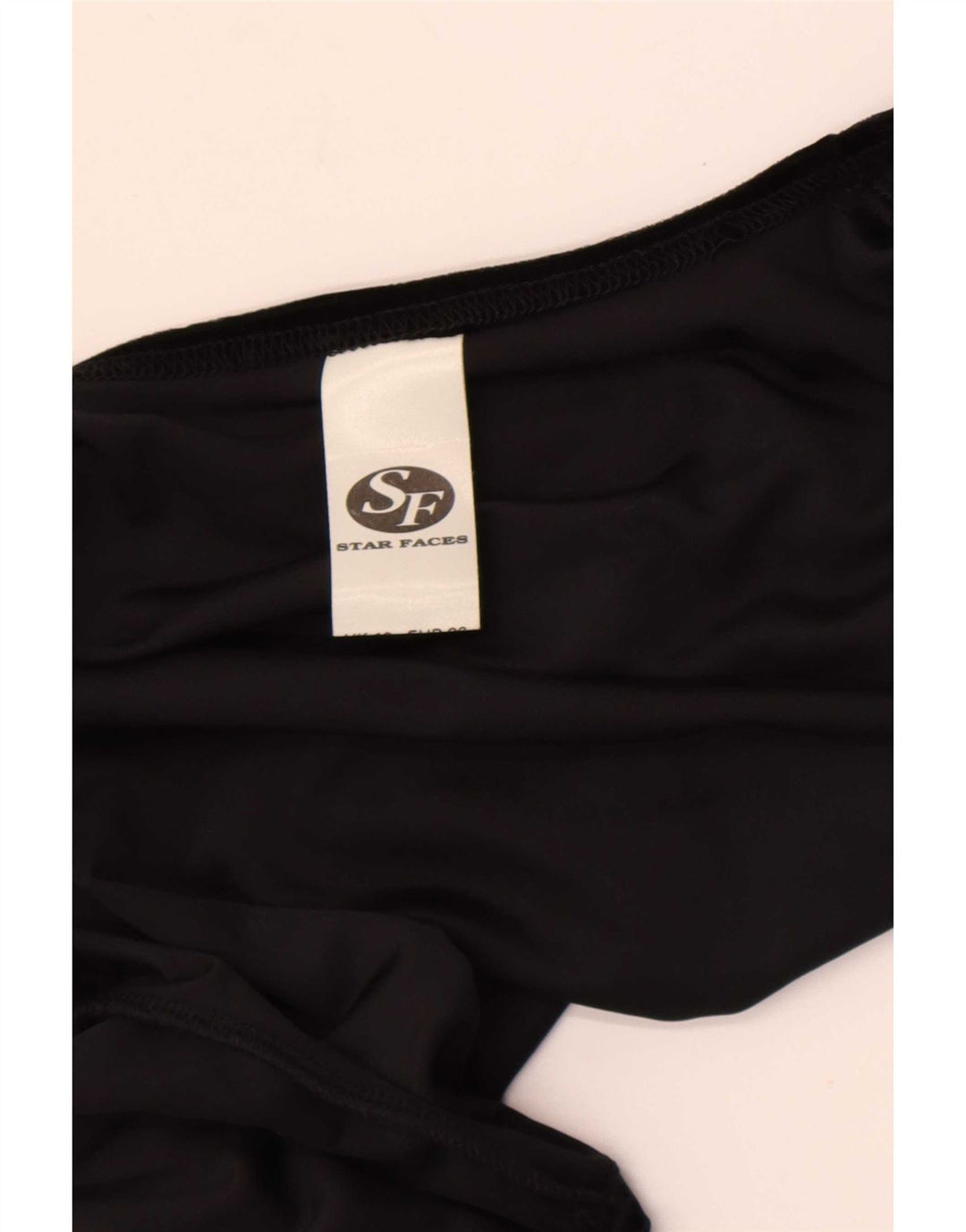 Vintage mujeres Velour Bolero Top Reino Unido 10 Pequeño Poliéster Negro