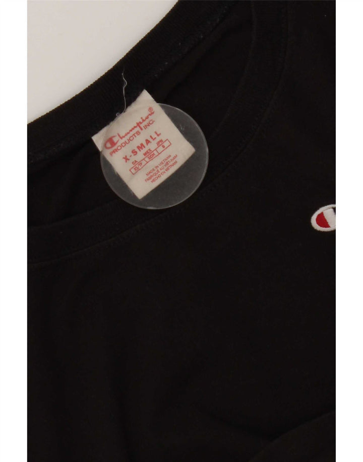 Champion Hombre Camiseta Manga Larga XS Negro