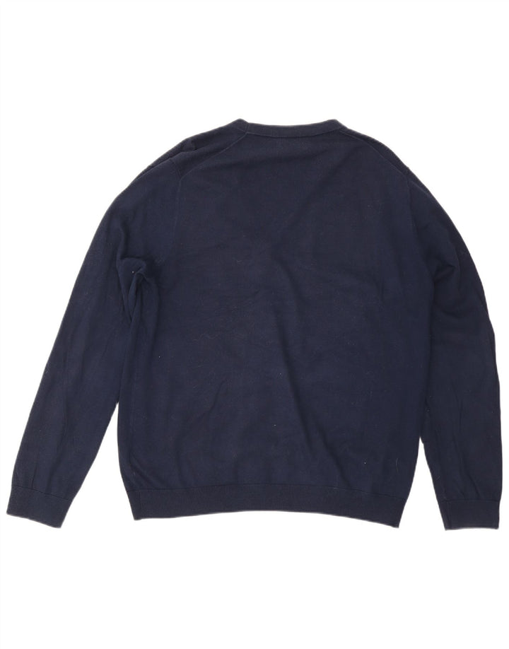 Marks & Spencer - Cárdigan para hombre, talla grande, algodón azul marino