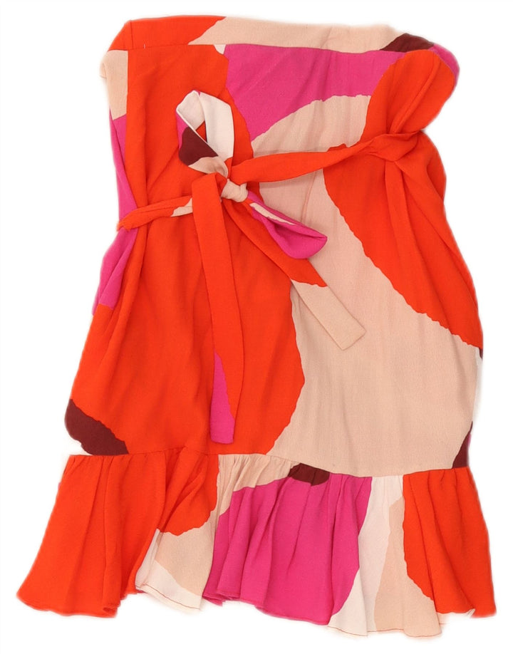 Zara Mujer Falda Cruzada Pequeña W24 Algodón Color Block Multicolor