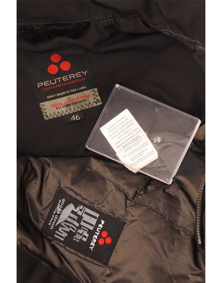 PEUTEREY Chaqueta acolchada para mujer IT 46 Grande Poliéster negro