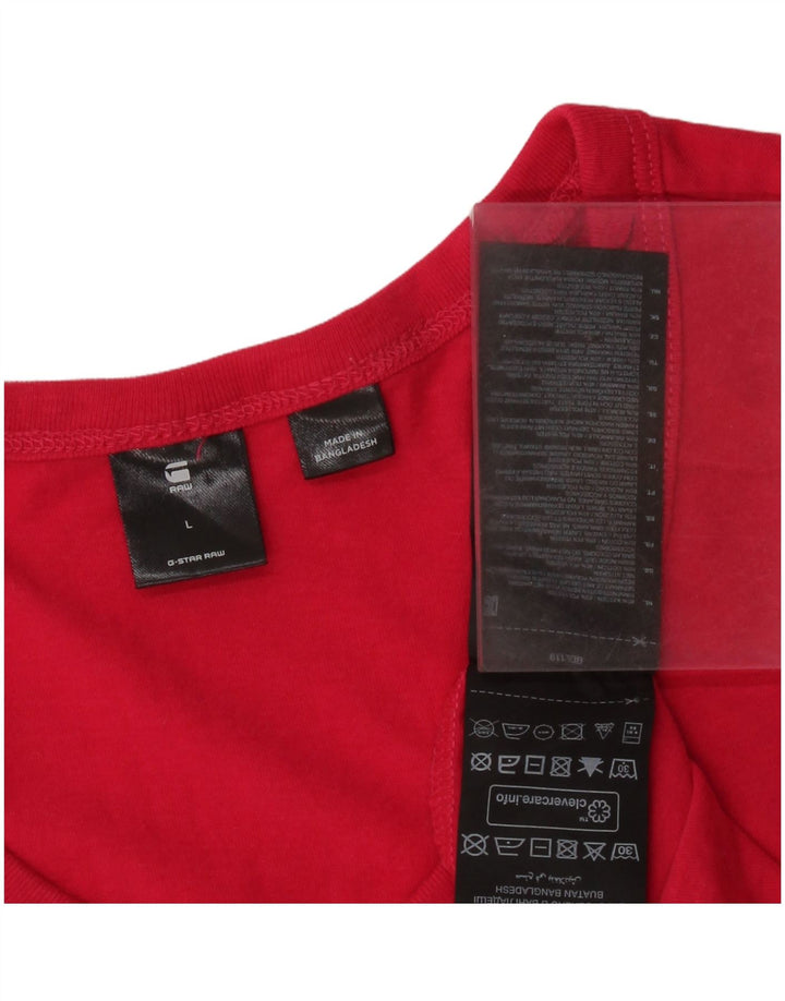 G-STAR Camiseta para mujer Top UK 44 Grande Rosa Algodón