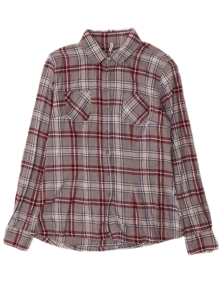 Camisa de franela para mujer Carrera UK 12 Medium Grey Check