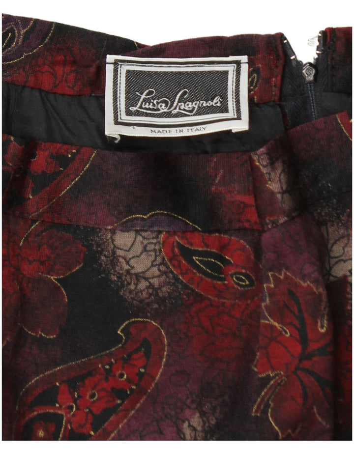 LUISA SPAGNOLI Falda lápiz para mujer W28 Medium Borgoña Paisley