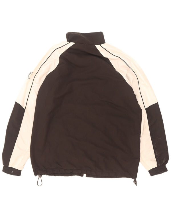 Asics Hombre Graphic Chándal Top Chaqueta Pequeña Negro Colorblock Poliéster