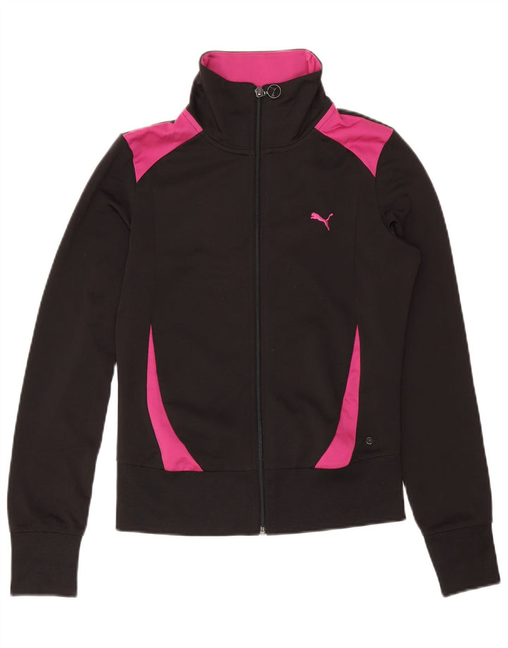 PUMA Chaqueta de chándal para mujer UK 10 Small Black Colourblock