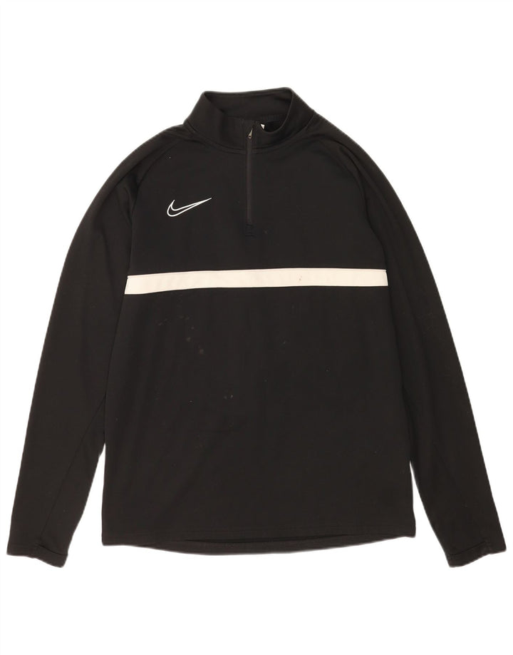 Nike Dri Fit - Chándal con cremallera y cuello para hombre, talla mediana, color negro