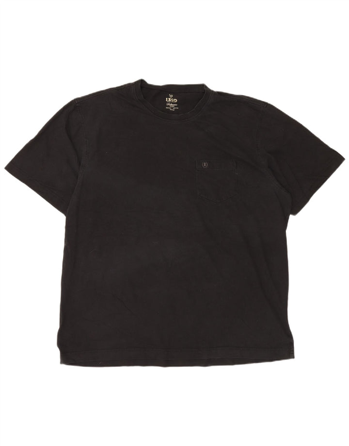 Izod Camiseta Hombre Top XL Algodón Negro
