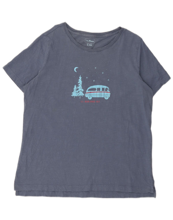 L.L.Bean Camiseta gráfica para mujer Top UK 40 XL Algodón azul marino