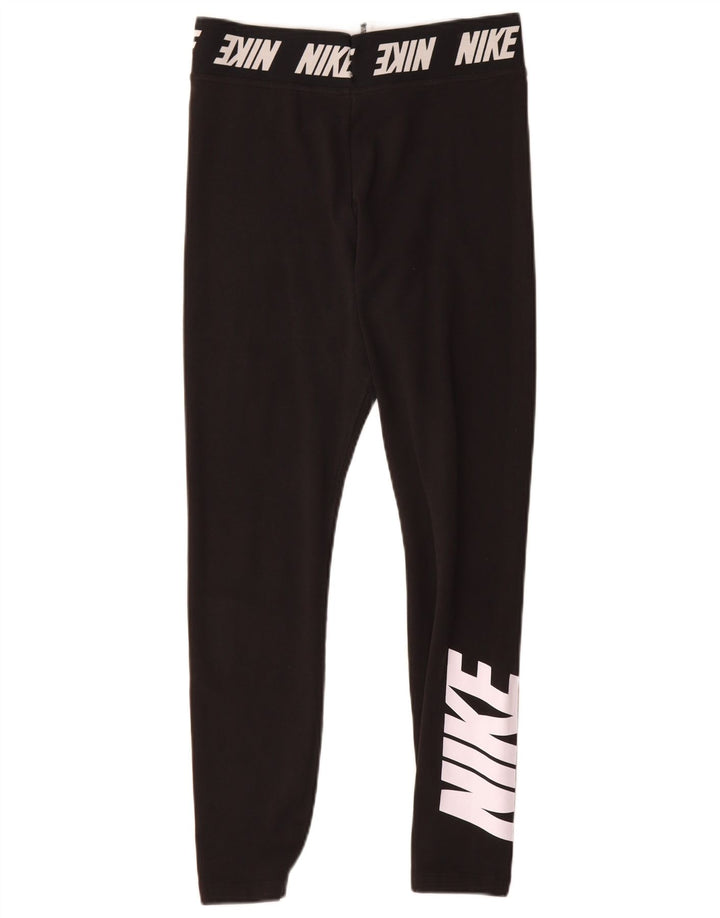 Nike - Leggings gráficos para mujer (talla 40), algodón negro mediano