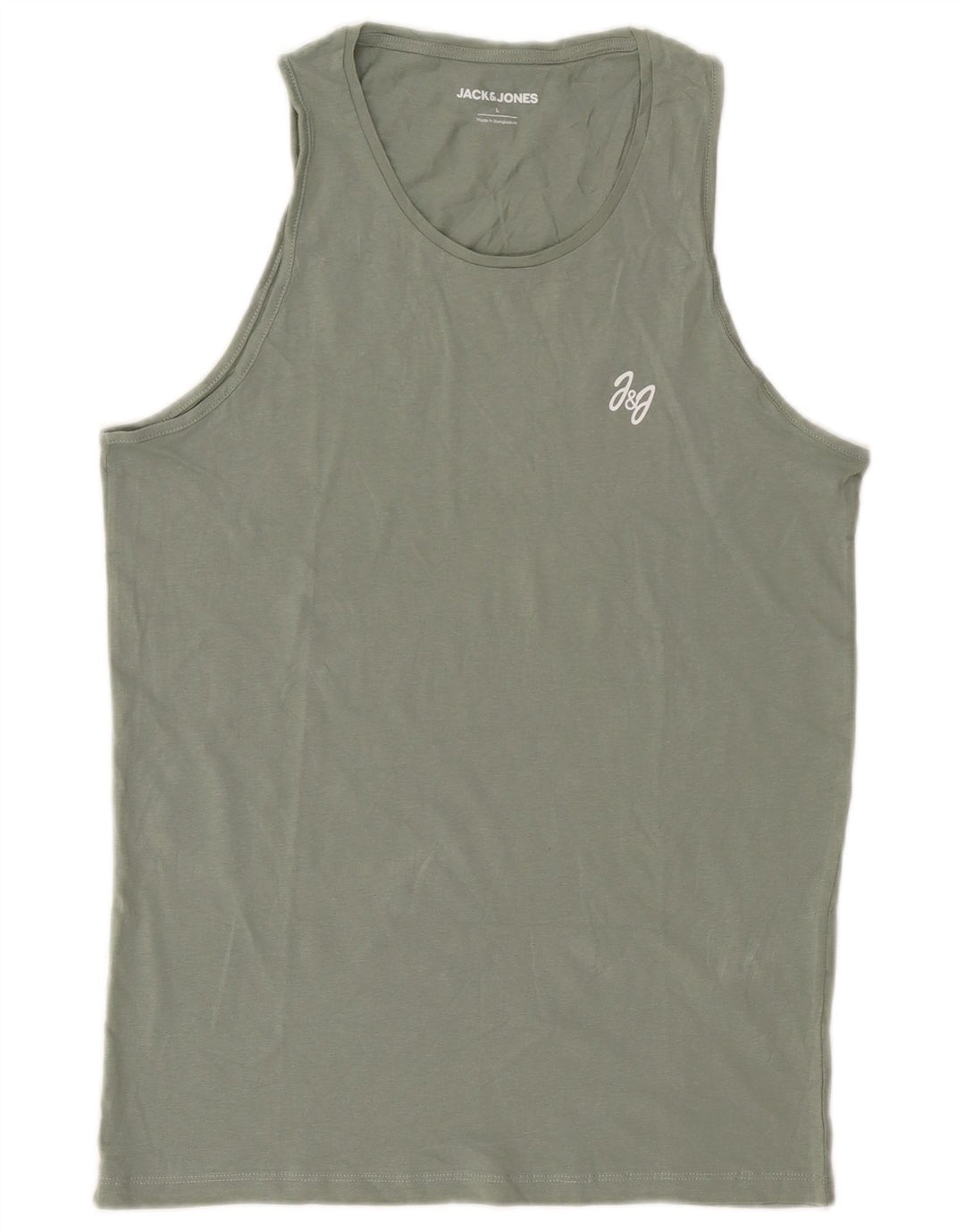 Jack & Jones Hombre Chaleco Top Grande Caqui Algodón