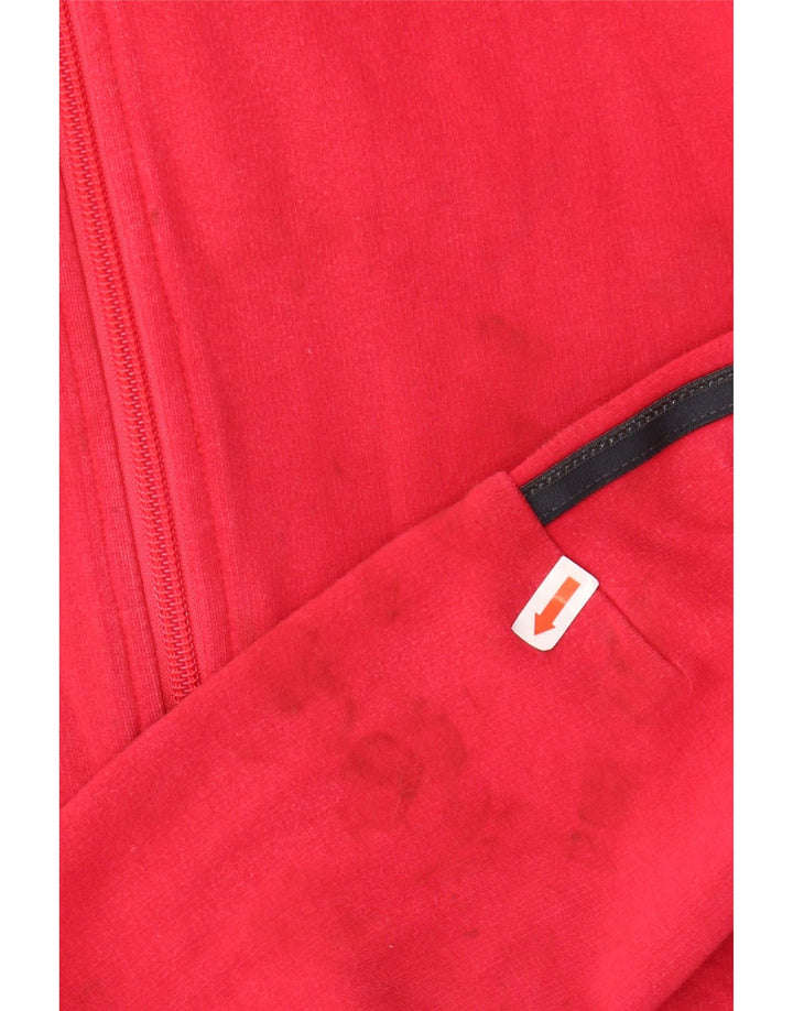 ADIDAS Chaqueta de chándal para mujer Reino Unido 12 Algodón rojo mediano