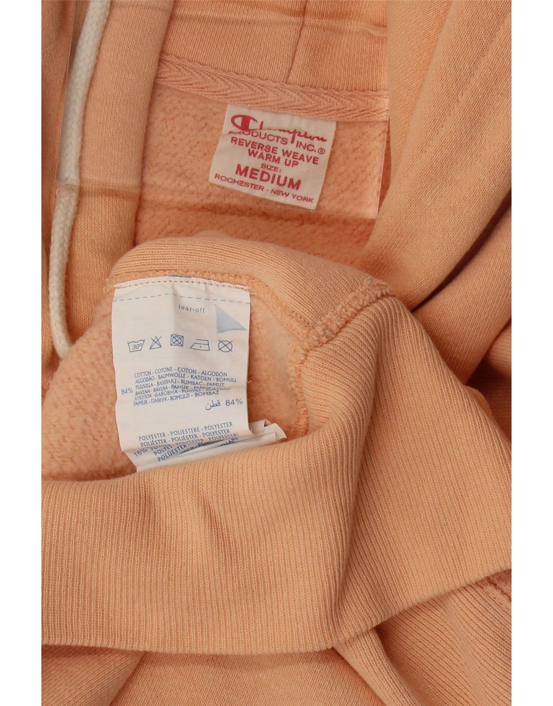 CHAMPION Jersey con capucha para hombre de algodón naranja medio