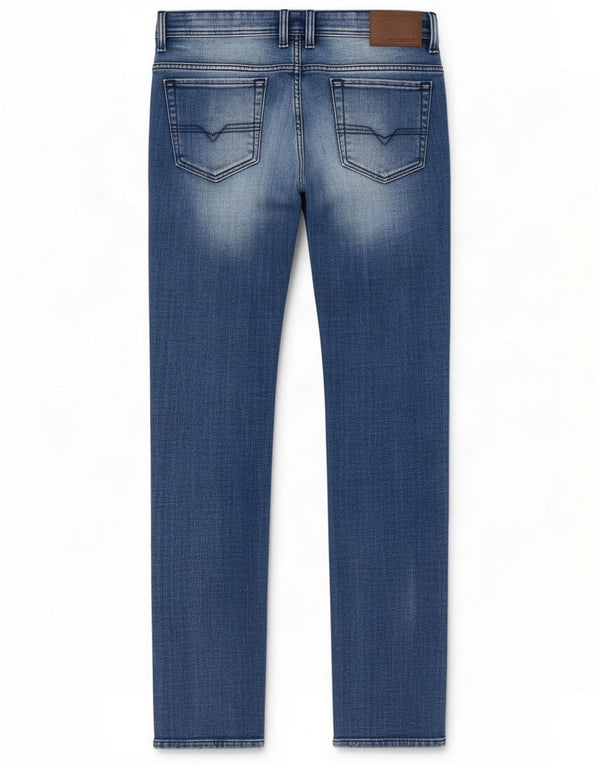 Diesel Mens Safado Distressed Slim Jeans W31 L34 Algodón azul