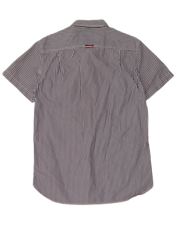 Superdry Camisa De Manga Corta De Algodón Con Rayas Azules Grandes Para Hombre
