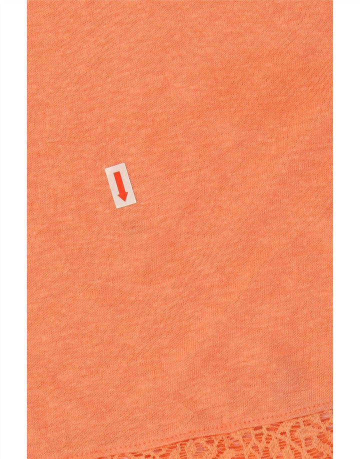 Marks & Spencer Camiseta Corta de Gran Tamaño para Mujer UK 10 Small Naranja