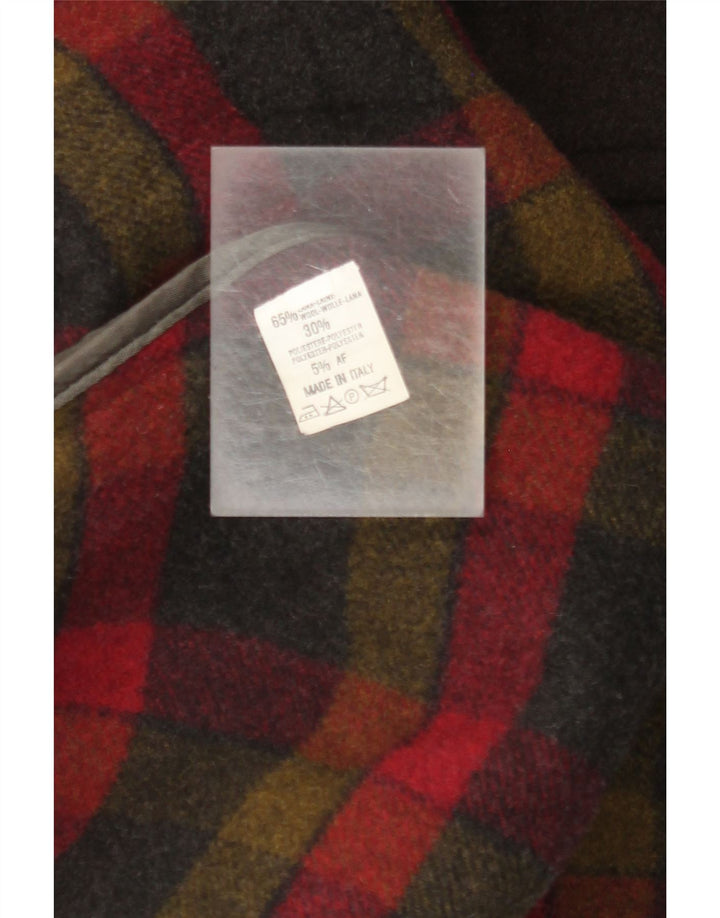 Vintage mujer Poncho abrigo un tamaño multicolor lana a rayas