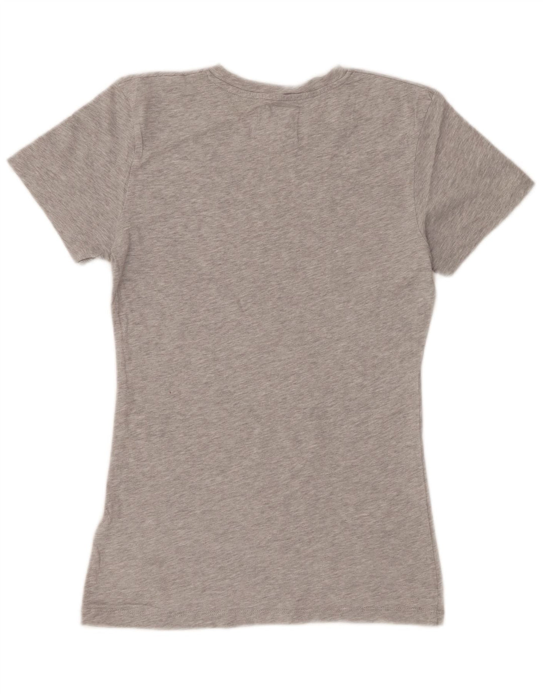 CALVIN KLEIN JEANS Camiseta gráfica para mujer Top UK 6 XS Algodón moteado gris