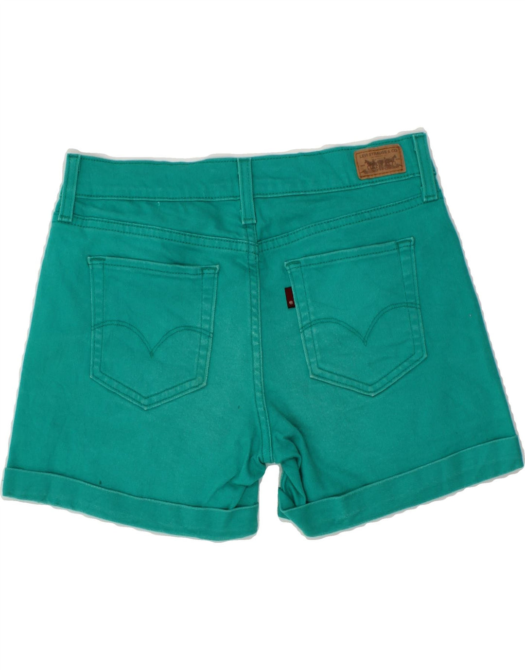 LEE Womens Denim Shorts W25 XS Turquoise Cotton Vintage Lee and Second-Hand Lee from Messina Hembry 