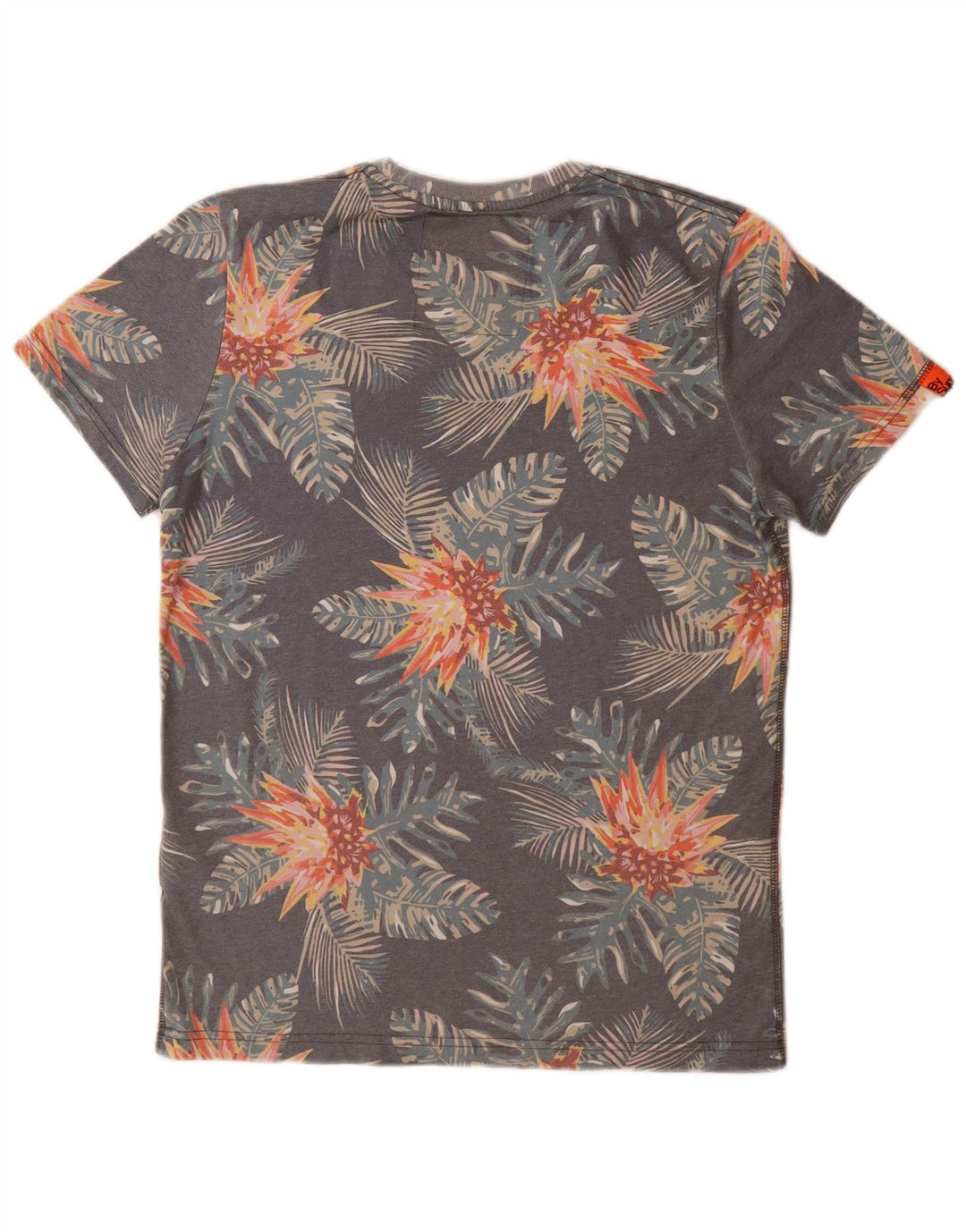 Superdry Camiseta gráfica para hombre Top grande de poliéster floral gris