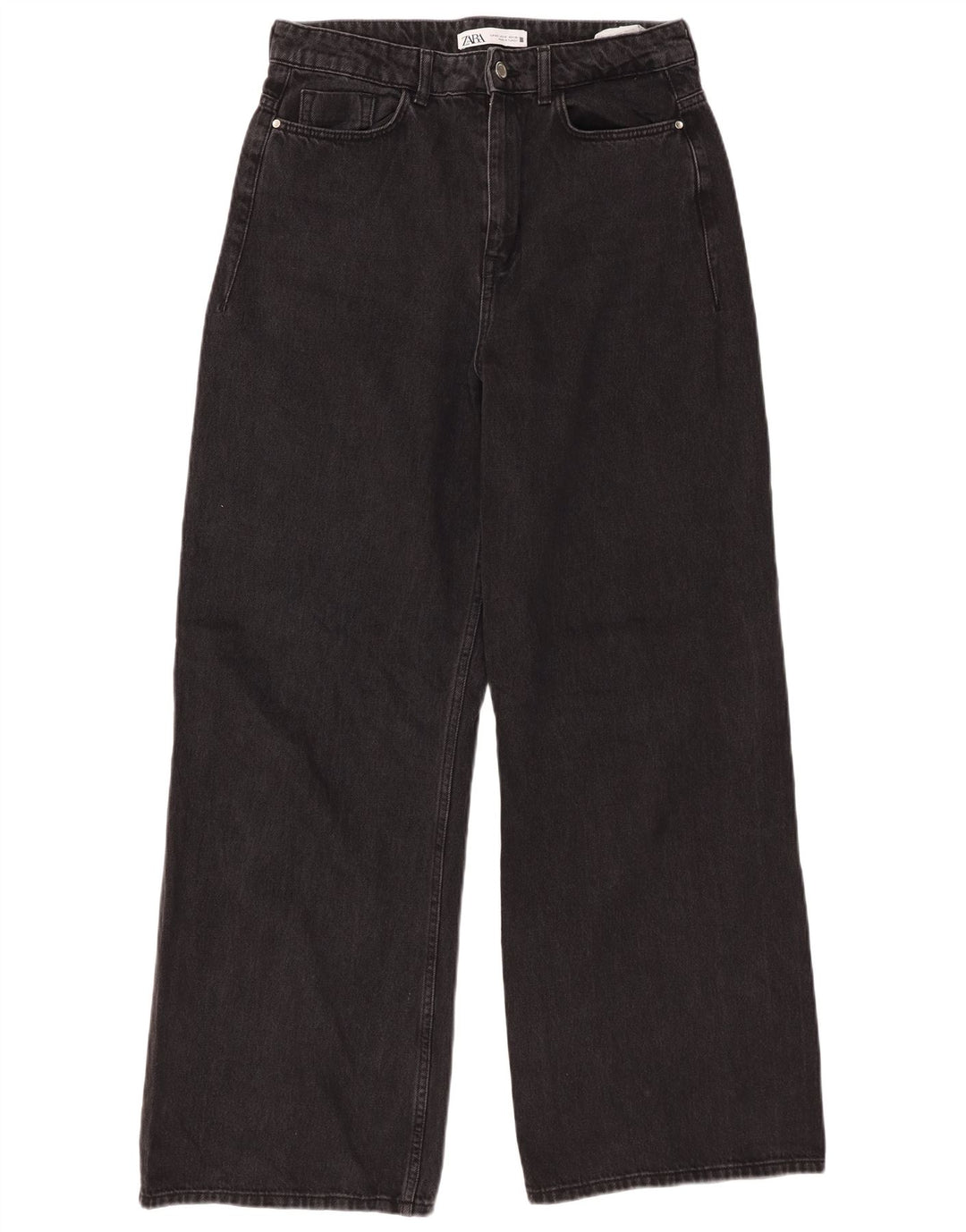 Zara Jeans De Pierna Ancha Para Mujer EU 40 Medium W30 L31 Negro