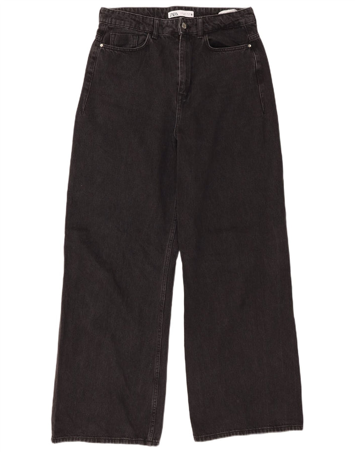Zara Jeans De Pierna Ancha Para Mujer EU 40 Medium W30 L31 Negro