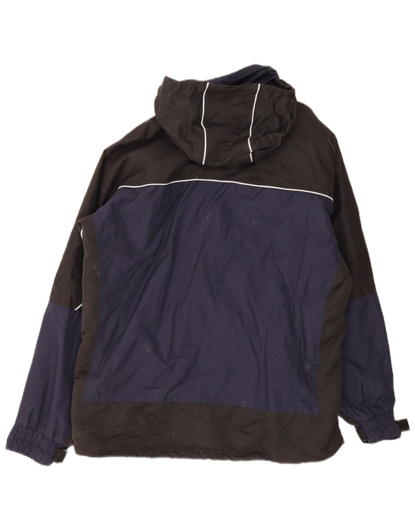 Fila Chaqueta de esquí con capucha para hombre UK 38 Medium Azul marino Colorblock Nylon Sports