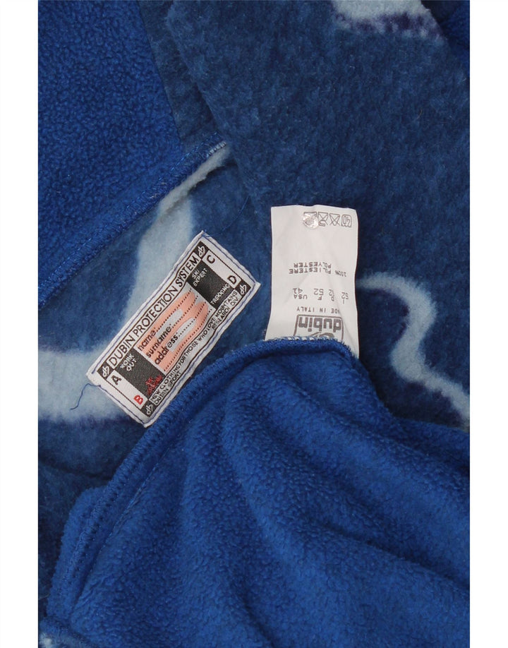 Dubin Jersey de forro polar con cuello y cremallera para hombre IT 52 Poliéster geométrico azul grande