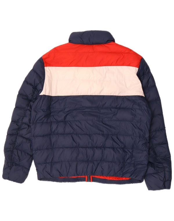 Tommy Hilfiger Chaqueta acolchada para hombre UK 44 2XL Azul Colorblock Poliamida